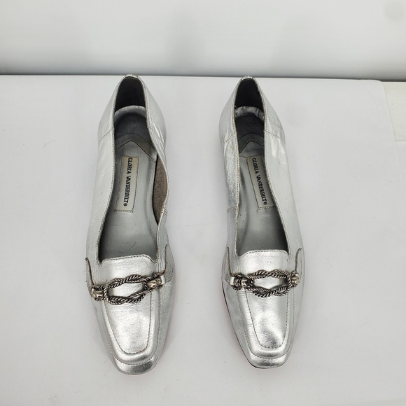 Gloria Vanderbilt Comanchee Loafers Flats Women 7.5 Shoes Silver - Picture 9 of 10